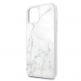 Guess Marble Hard Case - дизайнерски кейс с висока защита за iPhone 11 (бял) 2