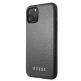 Guess Iridescent Leather Hard Case - дизайнерски кожен кейс за iPhone 11 Pro (черен) 1