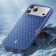 Удароустойчив кевларен кейс с MagSafe за iPhone 18 Pro, iPhone 17 Pro - Benks Magnetic Armor Pro ArmorGrid Kevlar Metal Frame Case 600D (син) 3