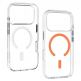  Хибриден удароустойчив кейс с MagSafe за iPhone 18 Pro, iPhone 17 Pro - Liavec Pure Crystal Case (прозрачен-оранжев) 2