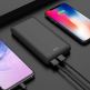 Hoco J48 Nimble Power Bank 10000mAh - външна батерия с 2 USB изхода за зареждане на мобилни устройства (черен) 4