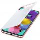 Samsung Galaxy S-View Wallet Cover EF-EA515PW - оригинален калъф през който виждате информация от дисплея за Samsung Galaxy A51 (бял) 3