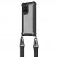 4smarts Sling Case Downtown - удароустойчив хибриден кейс с лента за врата за Samsung Galaxy S20, S20 5G (черен-прозрачен)  1
