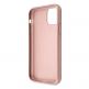 Guess Saffiano 4G Circle Logo Leather Hard Case - дизайнерски кожен кейс за iPhone 11 Pro (розово злато) 3