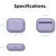 Elago Airpods Original Basic Silicone Case - силиконов калъф за Apple Airpods Pro (лилав-сив) 6