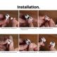 Elago Airpods Pro Secure Fit - антибактериални силиконови калъфчета за Apple Airpods Pro (4 броя) (червен-син) 3