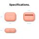 Elago Airpods Original Basic Silicone Case - силиконов калъф за Apple Airpods Pro (оранжев) 5