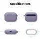 Elago Airpods Pro Liquid Hybrid Hang Case - твърд силиконов кейс с карабинер за Apple Airpods Pro (тъмнолилав) 7