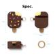 Elago Airpods Ice Cream Design Silicone Case - силиконов калъф с карабинер за Apple Airpods и Apple Airpods 2 (кафяв)  6