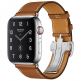 Apple Watch Hermes Series 5, 44mm Fauve Stainless Steel Case with Single Tour Deployment Buckle, GPS + Cellular - умен часовник от Apple 1