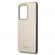 Guess Iridescent Leather Hard Case - дизайнерски кожен кейс за Samsung Galaxy S20 Ultra (златист) 2