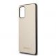 Guess Iridescent Leather Hard Case - дизайнерски кожен кейс за Samsung Galaxy S20 Plus (златист) 2