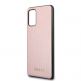 Guess Iridescent Leather Hard Case - дизайнерски кожен кейс за Samsung Galaxy S20 Plus (розово злато) 2
