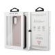 Guess Iridescent Leather Hard Case - дизайнерски кожен кейс за Samsung Galaxy S20 Plus (розово злато) 4