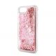 Guess Liquid Glitter Hearts Case - дизайнерски кейс с висока защита за iPhone SE (2020), iPhone 8, iPhone 7 (розово злато) 2