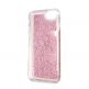 Guess Liquid Glitter Hearts Case - дизайнерски кейс с висока защита за iPhone SE (2020), iPhone 8, iPhone 7 (розово злато) 3