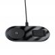 Baseus Simple Pro 2in1 Wireless Charger (WXJK-C01) - двойна поставка (пад) с Fast Charge технология за безжично зареждане за Qi съвместими устройства и Apple Airpods Pro (черен) 1