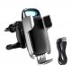 Baseus Milky Way Wireless Charger Car Vent Mount - поставка за радиатора на кола с безжично зареждане за Qi съвместими смартфони (сребрист) 7