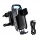 Baseus Milky Way Wireless Charger Car Vent Mount - поставка за радиатора на кола с безжично зареждане за Qi съвместими смартфони (черен) 8