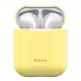 Baseus Super Thin Silica Gel Case - силиконов калъф за Apple Airpods & Apple Airpods 2 (жълт) 4