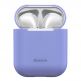 Baseus Super Thin Silica Gel Case - силиконов калъф за Apple Airpods & Apple Airpods 2 (лилав) 4