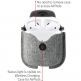 TwelveSouth AirSnap Leather Case - кожен калъф (ествествена кожа) за Apple Airpods (сив) 4
