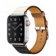 Apple Watch Hermès Series 5, 44mm Noir/Blanc/Gold Stainless Steel Case with Single Tour, GPS + Cellular - умен часовник от Apple 1