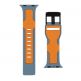 Urban Armor Gear Civilian Strap - изключително здрава силиконова каишка за Apple Watch 42мм, 44мм (син-оранжев) 2