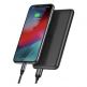 Baseus Bracket Power Bank 10W Wireless Charger 10000mAh  - външна батерия с USB и USB-C изходи и с технология за безжично зареждане (черен) 1