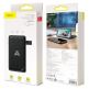 Baseus Bracket Power Bank 10W Wireless Charger 10000mAh  - външна батерия с USB и USB-C изходи и с технология за безжично зареждане (черен) 5