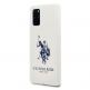 U.S. Polo Assn. Silicone Case - твърд силиконов кейс за Samsung Galaxy S20 Plus (бял) 1