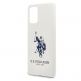 U.S. Polo Assn. Silicone Case - твърд силиконов кейс за Samsung Galaxy S20 Plus (бял) 2