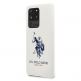 U.S. Polo Assn. Silicone Case - твърд силиконов кейс за Samsung Galaxy S20 Ultra (бял) 1