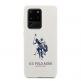 U.S. Polo Assn. Silicone Case - твърд силиконов кейс за Samsung Galaxy S20 Ultra (бял) 4