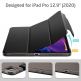ESR Yippee Trifold Leather Case - кожен калъф с поставка и отделение за Apple Pencil 2 за iPad Pro 12.9 (2020), iPad Pro 12.9 (2018) (черен) 3