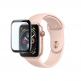 Premium Tempered Glass Protector - калено стъклено защитно покритие с извити ръбове за дисплея на Apple Watch Series 5, 4 (40 mm) (черен-прозрачен) 1
