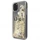 Karl Lagerfeld Glitter Floatting Charms Case - дизайнерски кейс с висока защита за iPhone 11 Pro Max (златист) 1