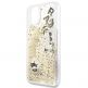 Karl Lagerfeld Glitter Floatting Charms Case - дизайнерски кейс с висока защита за iPhone 11 Pro Max (златист) 2