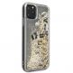 Karl Lagerfeld Glitter Floatting Charms Case - дизайнерски кейс с висока защита за iPhone 11 Pro Max (златист) 4
