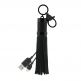 Rebecca Minkoff Power Tassel Lightning to USB Cable - кабел тип ключодържател и външна батерия (900 mAh) за всички устройства с Lightning порт (черен) 1