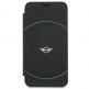 Mini Cooper Debossed Circle PU Leather Booktype Case - кожен калъф, тип портфейл за iPhone XS, iPhone X (черен) 3