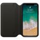 SDesign Original Leather Folio Case - качествен кожен (естествена кожа) калъф за iPhone XS, iPhone X (черен) 1