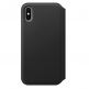 SDesign Original Leather Folio Case - качествен кожен (естествена кожа) калъф за iPhone XS, iPhone X (черен) 2
