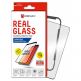 Displex Real Glass 10H Protector 3D Full Cover FPS - калено стъклено защитно покритие с поддръжка на сензора за отпечатъци за дисплея на Samsung Galaxy S20 Ultra (черен-прозрачен) 1