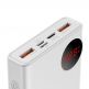 Baseus Mulight Power Bank with Digital Display Quick Charge 45W (PPMY-A01) - външна батерия 20000 mAh с 2xUSB-A и USB-C изходи за зареждане на смартфони и таблети (бял) 2