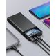 Baseus Mulight Power Bank with Digital Display Quick Charge 45W (PPMY-A01) - външна батерия 20000 mAh с 2xUSB-A и USB-C изходи за зареждане на смартфони и таблети (бял) 9