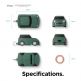 Elago Airpods Mini Car Design Silicone Case - силиконов калъф с карабинер за Apple Airpods и Apple Airpods 2 (зелен)  7