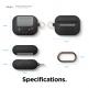 Elago Airpods Pro Retro AW5 Silicone Hang Case - силиконов калъф с карабинер за Apple Airpods Pro (черен)  1