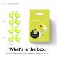 Elago Airpods Pro Earbuds Hooks - антибактериални силиконови калъфчета с вградени кукички за Apple Airpods Pro (4 чифта) (жълт-фосфор) 7