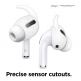 Elago Airpods Pro Earbuds Hooks - антибактериални силиконови калъфчета с вградени кукички за Apple Airpods Pro (4 чифта) (бял-фосфор) 2